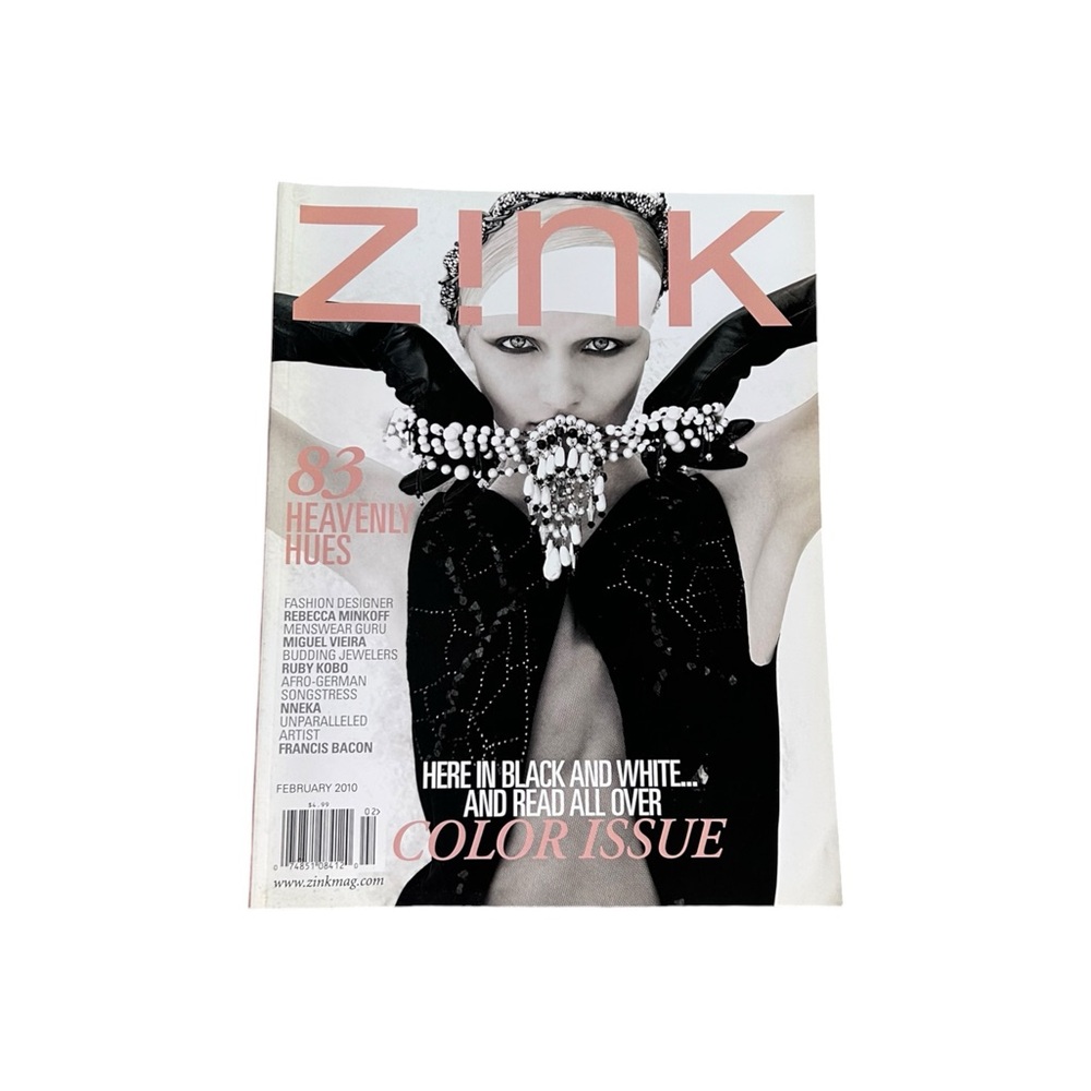 Zink Magazine February 2010 The Color Issue Indie Luxury Style Z!NK Out-of-Print
